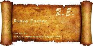 Ruska Eszter névjegykártya